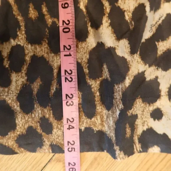 NWT GANNI leopard print top blouse short sleeve semisheer lightweight 36 breezy - Picture 15 of 16